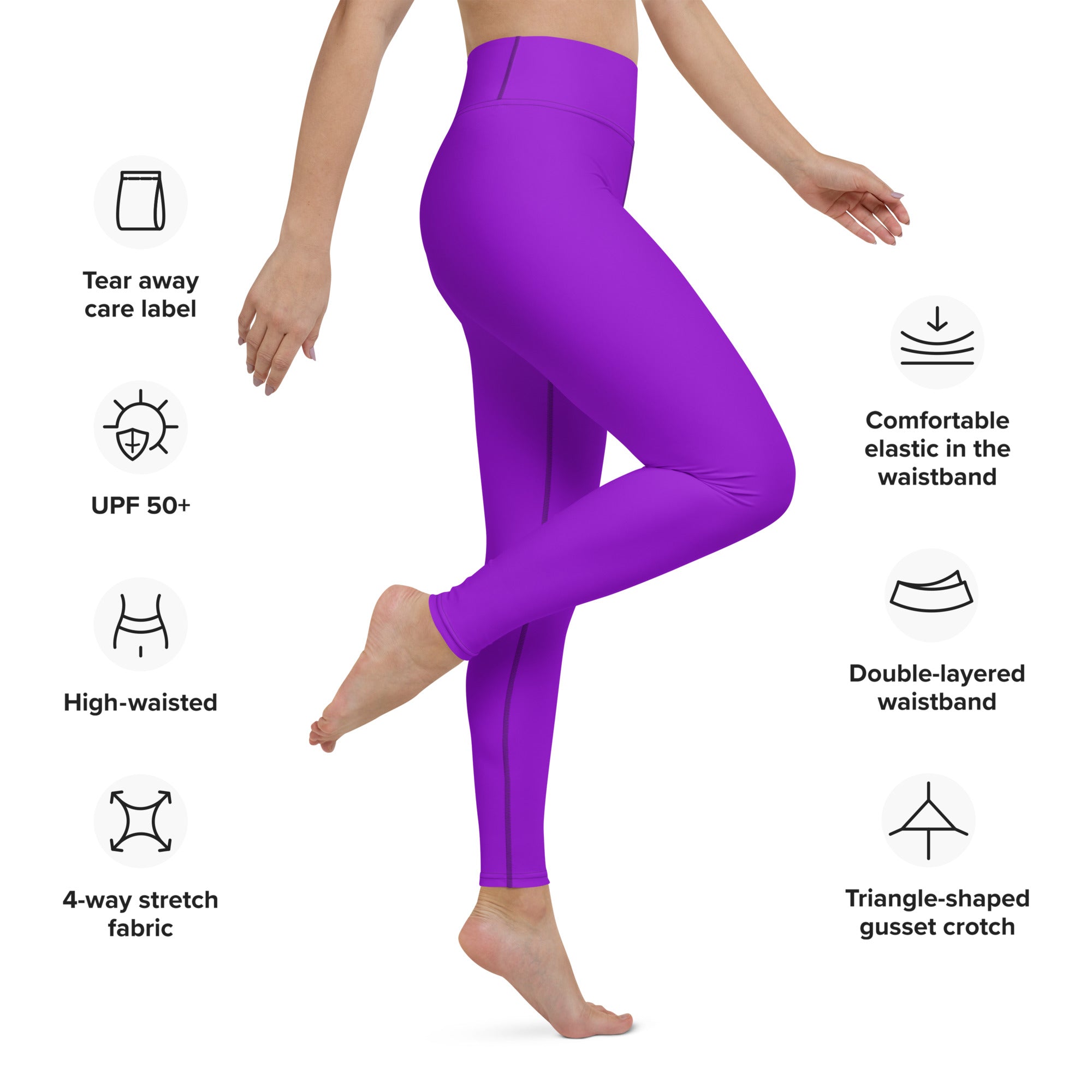Neon Purple Yoga Leggings